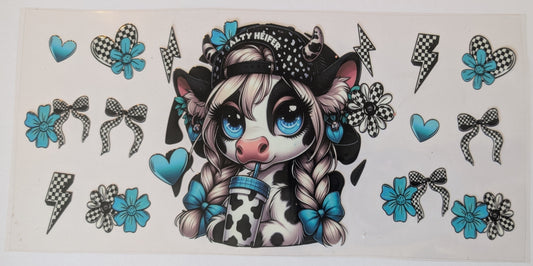 BLUE CHECKERED COW
