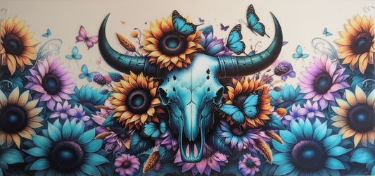 Sunflower skull  #600
