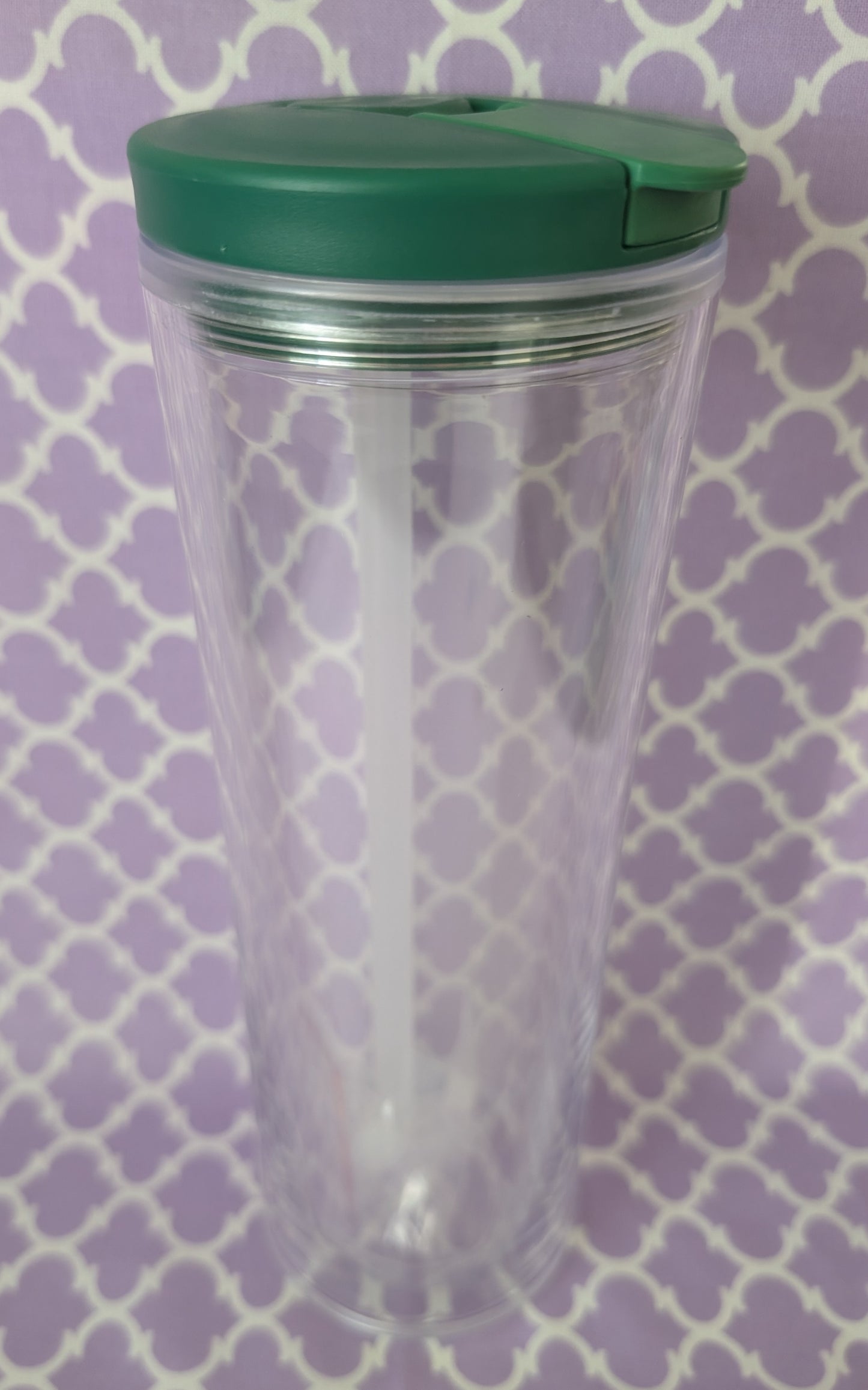 24oz green flip top snowglobe
