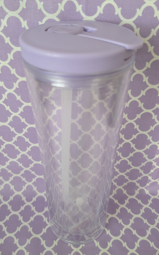 24 oz lavender flip top snowglobe