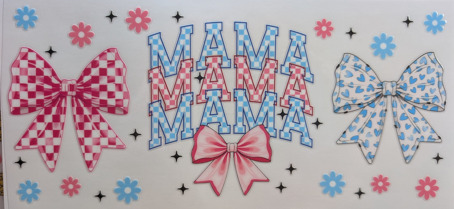 Mama pink and blue checkers #657