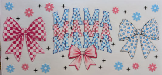 Mama pink and blue checkers