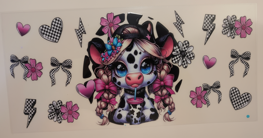 Hot pink cow #531