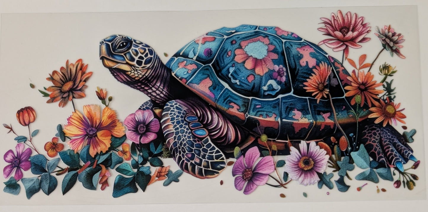 Turtle floral shell