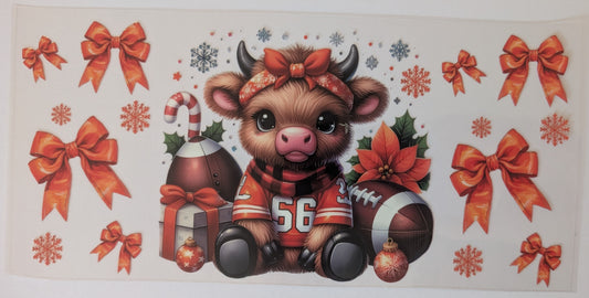 Football fall cow