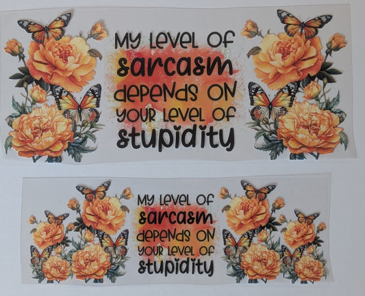 40oz Sarcasm orange