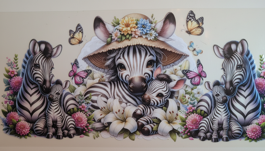 Straw hat zebra #580