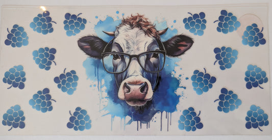 BLUE GLASSES COW