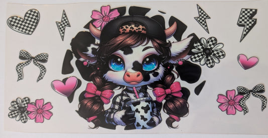 PINK BRAIDED COW