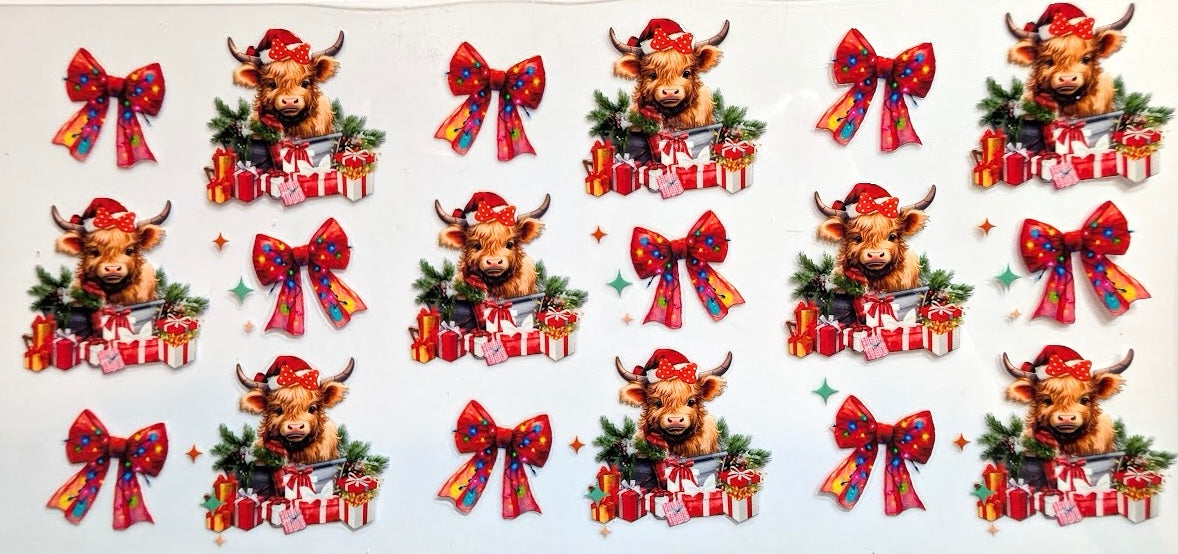CHRISTMAS BOWS & COWS #908