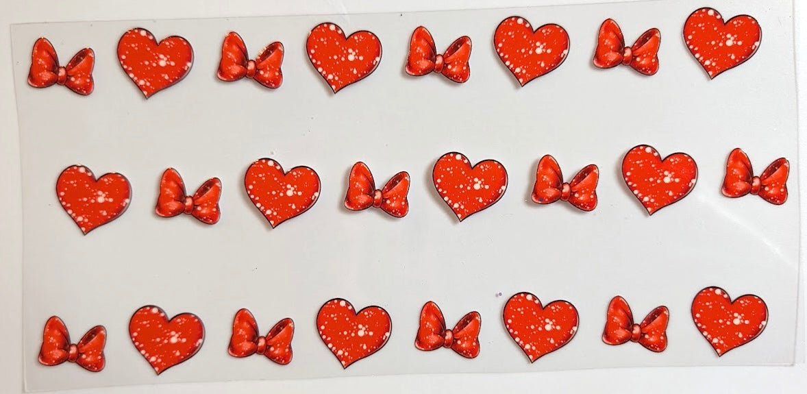 RED BOWS AND HEARTS #1019