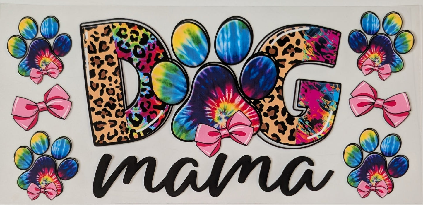 Leopard tie-dye dog mama ￼