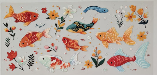 Floral Koi fish
