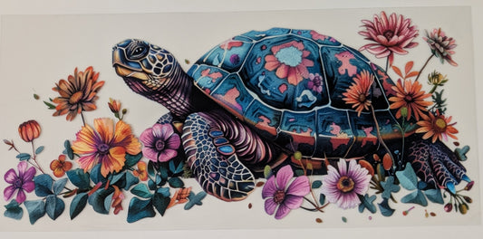Turtle floral shell
