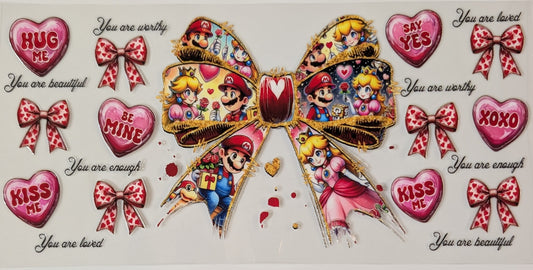 Mario and Princess Pink bow
